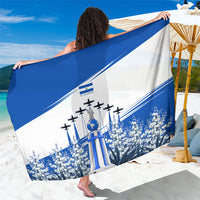 El Salvador Divine Savior Monument Sarong Flor De Izote Coat Of Arms Fighter Jets Art