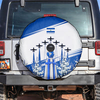El Salvador Divine Savior Monument Spare Tire Cover Flor De Izote Coat Of Arms Fighter Jets Art