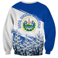 El Salvador Divine Savior Monument Sweatshirt Flor De Izote Coat Of Arms Fighter Jets Art