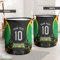Personalized St Kitts And Nevis Patriots Laundry Basket Caribbean Cricket Player Graphic Art
