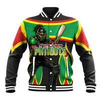 Personalized St Kitts And Nevis Patriots Baseball Jacket Caribbean Cricket Player Graphic Art