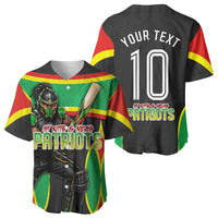 Personalized St Kitts And Nevis Patriots Baseball Jersey Caribbean Cricket Player Graphic Art