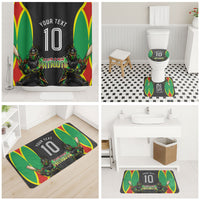 Personalized St Kitts And Nevis Patriots Bathroom Set Caribbean Cricket Player Graphic Art