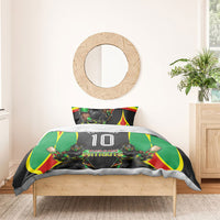 Personalized St Kitts And Nevis Patriots Bedding Set Caribbean Cricket Player Graphic Art