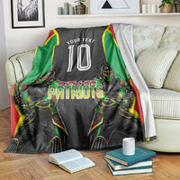 Personalized St Kitts And Nevis Patriots Blanket Caribbean Cricket Player Graphic Art