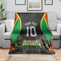 Personalized St Kitts And Nevis Patriots Blanket Caribbean Cricket Player Graphic Art