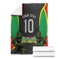 Personalized St Kitts And Nevis Patriots Blanket Caribbean Cricket Player Graphic Art