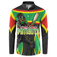 Personalized St Kitts And Nevis Patriots Button Sweatshirt Caribbean Cricket Player Graphic Art