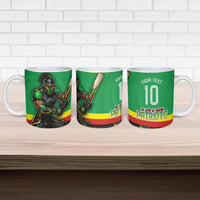 Personalized St Kitts And Nevis Patriots Ceramic Mug Caribbean Cricket Player Graphic Art