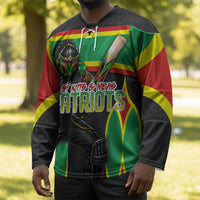 Personalized St Kitts And Nevis Patriots Hockey Jersey Caribbean Cricket Player Graphic Art