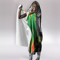 Personalized St Kitts And Nevis Patriots Hooded Blanket Caribbean Cricket Player Graphic Art
