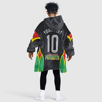 Personalized St Kitts And Nevis Patriots Kid Wearable Blanket Hoodie Caribbean Cricket Player Graphic Art