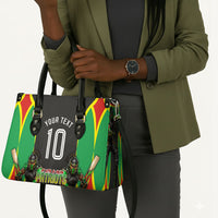 Personalized St Kitts And Nevis Patriots Leather Bag Caribbean Cricket Player Graphic Art
