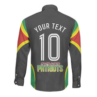 Personalized St Kitts And Nevis Patriots Long Sleeve Button Shirt Caribbean Cricket Player Graphic Art