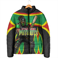 Personalized St Kitts And Nevis Patriots Padded Jacket Caribbean Cricket Player Graphic Art