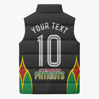 Personalized St Kitts And Nevis Patriots Sleeveless Puffer Jacket Caribbean Cricket Player Graphic Art