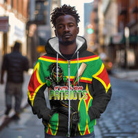 Personalized St Kitts And Nevis Patriots Zip Hoodie Caribbean Cricket Player Graphic Art