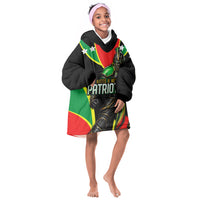 Personalized St Kitts And Nevis Patriots Cricket Kid Wearable Blanket Hoodie Dynamic Player Celebration Team Pride