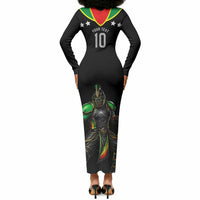 Personalized St Kitts And Nevis Patriots Cricket Long Sleeve Bodycon Dress Dynamic Player Celebration Team Pride