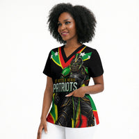 Personalized St Kitts And Nevis Patriots Cricket Scrub Top Dynamic Player Celebration Team Pride