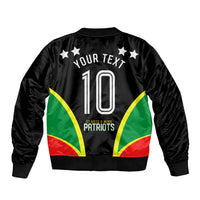 Personalized St Kitts And Nevis Patriots Cricket Sleeve Zip Bomber Jacket Dynamic Player Celebration Team Pride