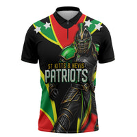 Personalized St Kitts And Nevis Patriots Cricket Zipper Polo Shirt Dynamic Player Celebration Team Pride