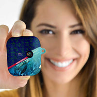 Montserrat AirPods Case with Sea Turtle Illustration Blue Underwater Ocean Design - Wonder Print Shop
