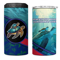 Montserrat 4 in 1 Can Cooler Tumbler with Sea Turtle Illustration Blue Underwater Ocean Design - Wonder Print Shop