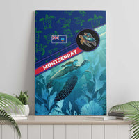 Montserrat Canvas Wall Art with Sea Turtle Illustration Blue Underwater Ocean Design - Wonder Print Shop