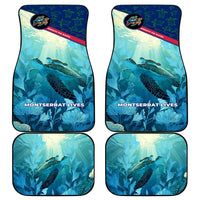 Montserrat Car Mats with Sea Turtle Illustration Blue Underwater Ocean Design - Wonder Print Shop