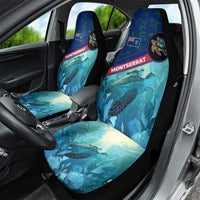Montserrat Car Seat Cover with Sea Turtle Illustration Blue Underwater Ocean Design - Wonder Print Shop