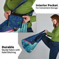 Montserrat Grocery Bag with Sea Turtle Illustration Blue Underwater Ocean Design - Wonder Print Shop