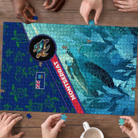 Montserrat Puzzle with Sea Turtle Illustration Blue Underwater Ocean Design - Wonder Print Shop