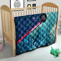 Montserrat Quilt with Sea Turtle Illustration Blue Underwater Ocean Design - Wonder Print Shop