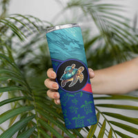 Montserrat Skinny Tumbler with Sea Turtle Illustration Blue Underwater Ocean Design - Wonder Print Shop
