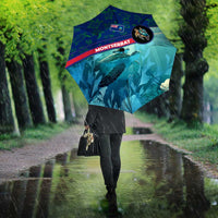 Montserrat Umbrella with Sea Turtle Illustration Blue Underwater Ocean Design - Wonder Print Shop
