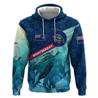 Montserrat Zip Hoodie with Sea Turtle Illustration Blue Underwater Ocean Design - Wonder Print Shop