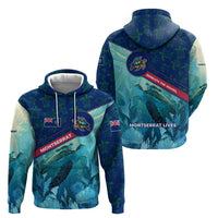 Montserrat Zip Hoodie with Sea Turtle Illustration Blue Underwater Ocean Design - Wonder Print Shop
