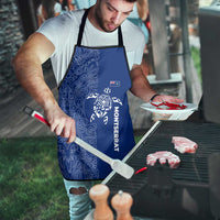 Montserrat Apron with Tribal Sea Turtle Illustration Blue Polynesian Pattern Design - Wonder Print Shop