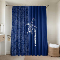 Montserrat Bathroom Set with Tribal Sea Turtle Illustration Blue Polynesian Pattern Design - Wonder Print Shop
