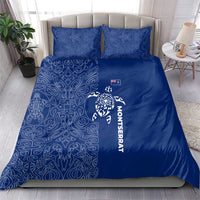 Montserrat Bedding Set with Tribal Sea Turtle Illustration Blue Polynesian Pattern Design - Wonder Print Shop