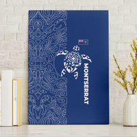 Montserrat Canvas Wall Art with Tribal Sea Turtle Illustration Blue Polynesian Pattern Design - Wonder Print Shop