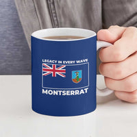Montserrat Ceramic Mug with Tribal Sea Turtle Illustration Blue Polynesian Pattern Design - Wonder Print Shop