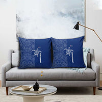 Montserrat Pillow Cover with Tribal Sea Turtle Illustration Blue Polynesian Pattern Design - Wonder Print Shop