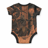 Cronus Lord Of Golden Age Baby Onesie Titan King Cronus Scythe Greek Key Art