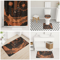 Cronus Lord Of Golden Age Bathroom Set Titan King Cronus Scythe Greek Key Art