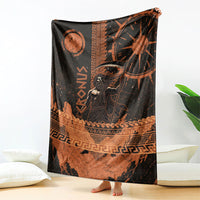 Cronus Lord Of Golden Age Blanket Titan King Cronus Scythe Greek Key Art