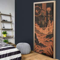 Cronus Lord Of Golden Age Door Cover Titan King Cronus Scythe Greek Key Art