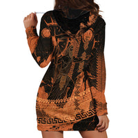 Cronus Lord Of Golden Age Hoodie Dress Titan King Cronus Scythe Greek Key Art