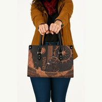 Cronus Lord Of Golden Age Leather Bag Titan King Cronus Scythe Greek Key Art